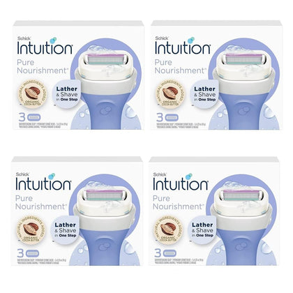 Schick Intuition Women's Razor Refills 12 Count packaging front view