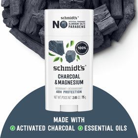 Schmidt's Charcoal & Magnesium Deodorant stick close-up
