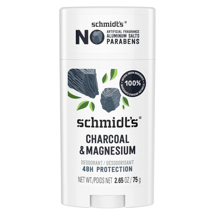 Schmidt's Charcoal & Magnesium Vegan Deodorant front view