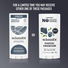 Schmidt's Charcoal & Magnesium Vegan Deodorant packaging