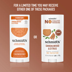 Schmidt's Sandalwood & Citrus Vegan Deodorant application
