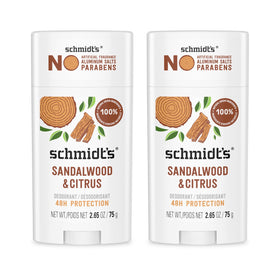 Schmidt's Sandalwood & Citrus Vegan Deodorant front view