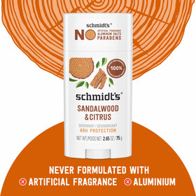 Schmidt's Sandalwood & Citrus Vegan Deodorant packaging