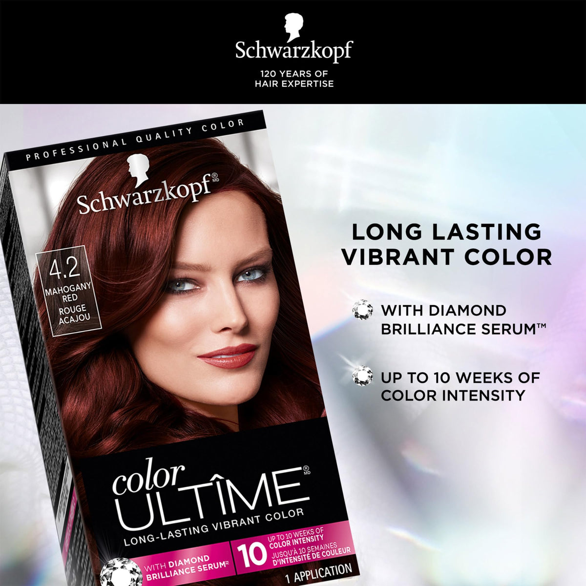 Schwarzkopf Color ULTÎME® 4.2 Mahogany Red developer bottle