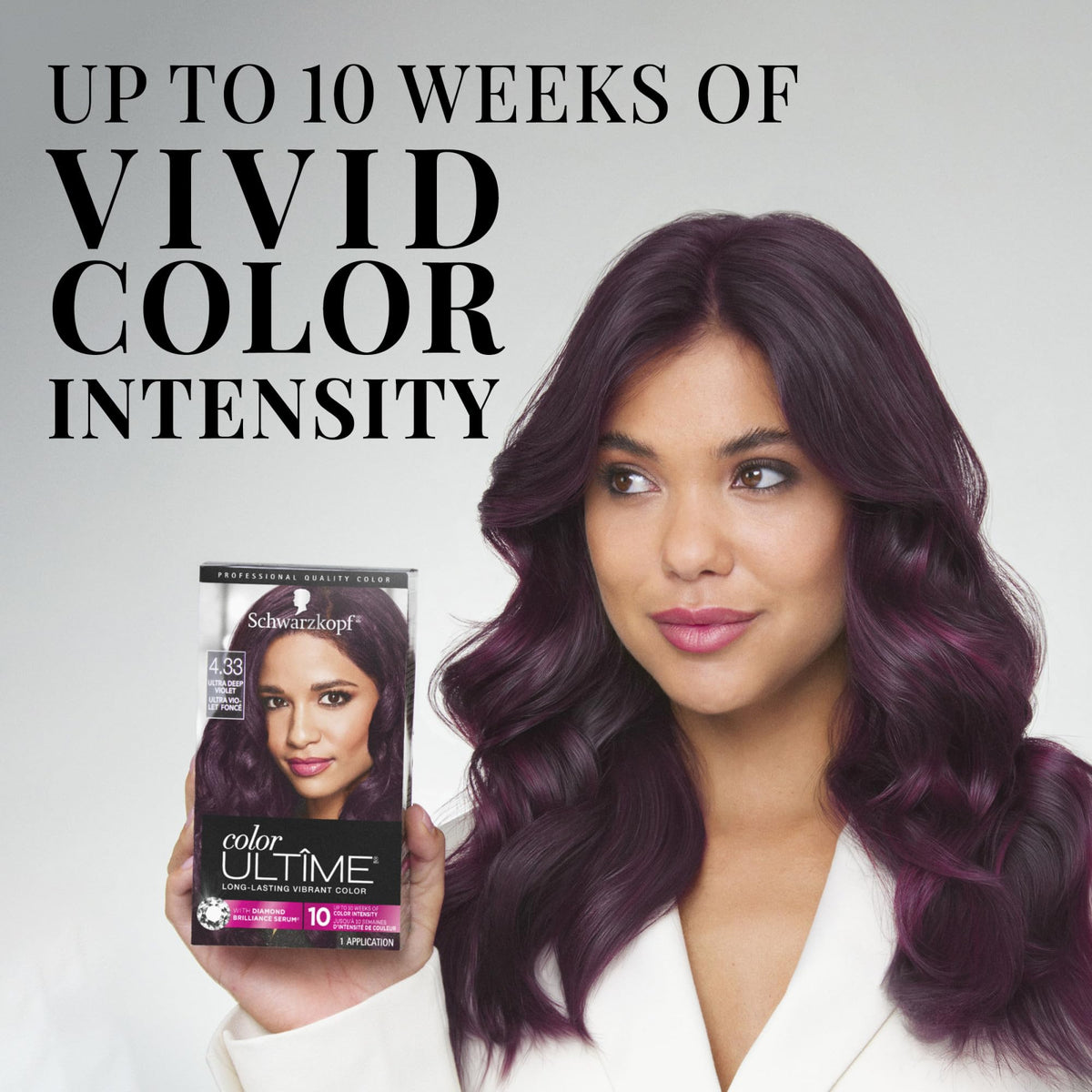 Schwarzkopf Color Ultime 4.3 Ultra Deep Violet Hair Dye developer bottle