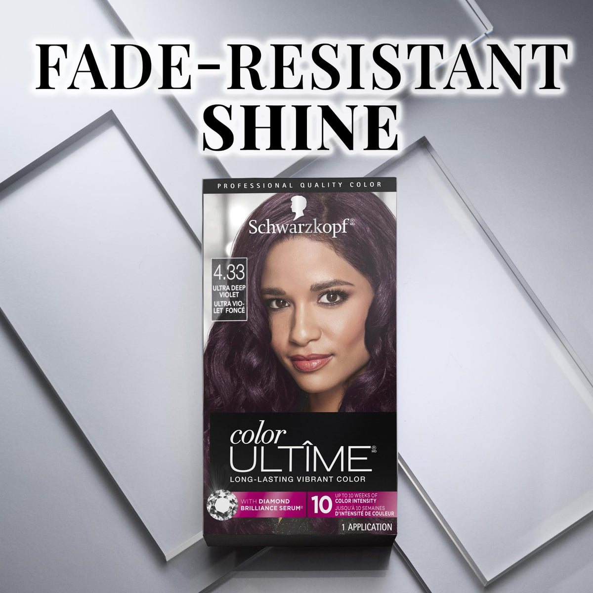 Schwarzkopf Color Ultime 4.3 Ultra Deep Violet Hair Dye with Diamond Brilliance Serum