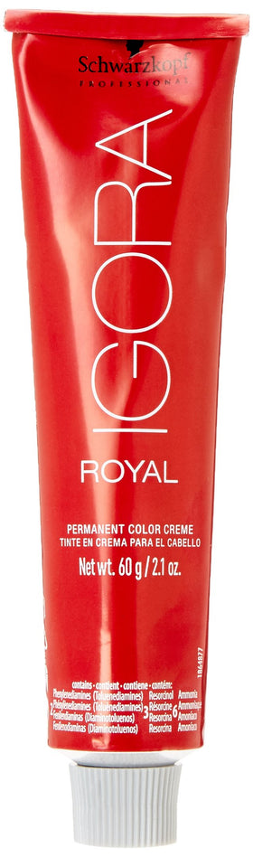 Schwarzkopf Igora Royal 7-77 hair colour tube with application instructions