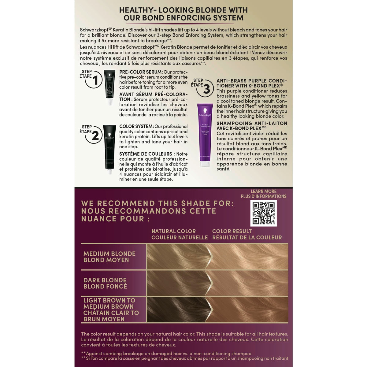 Schwarzkopf Keratin Blonde 11.4 Pearl Blonde gloves for application