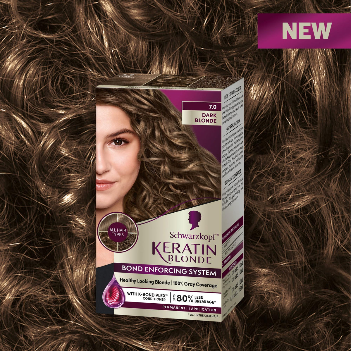 Schwarzkopf Keratin Blonde 7.0 gloves for application