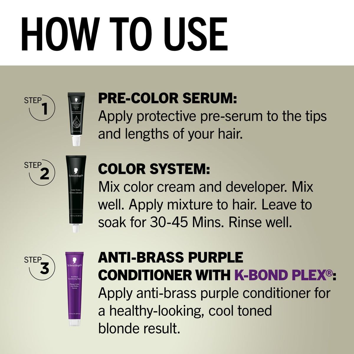 Schwarzkopf Keratin Blonde 8.0 gloves for application