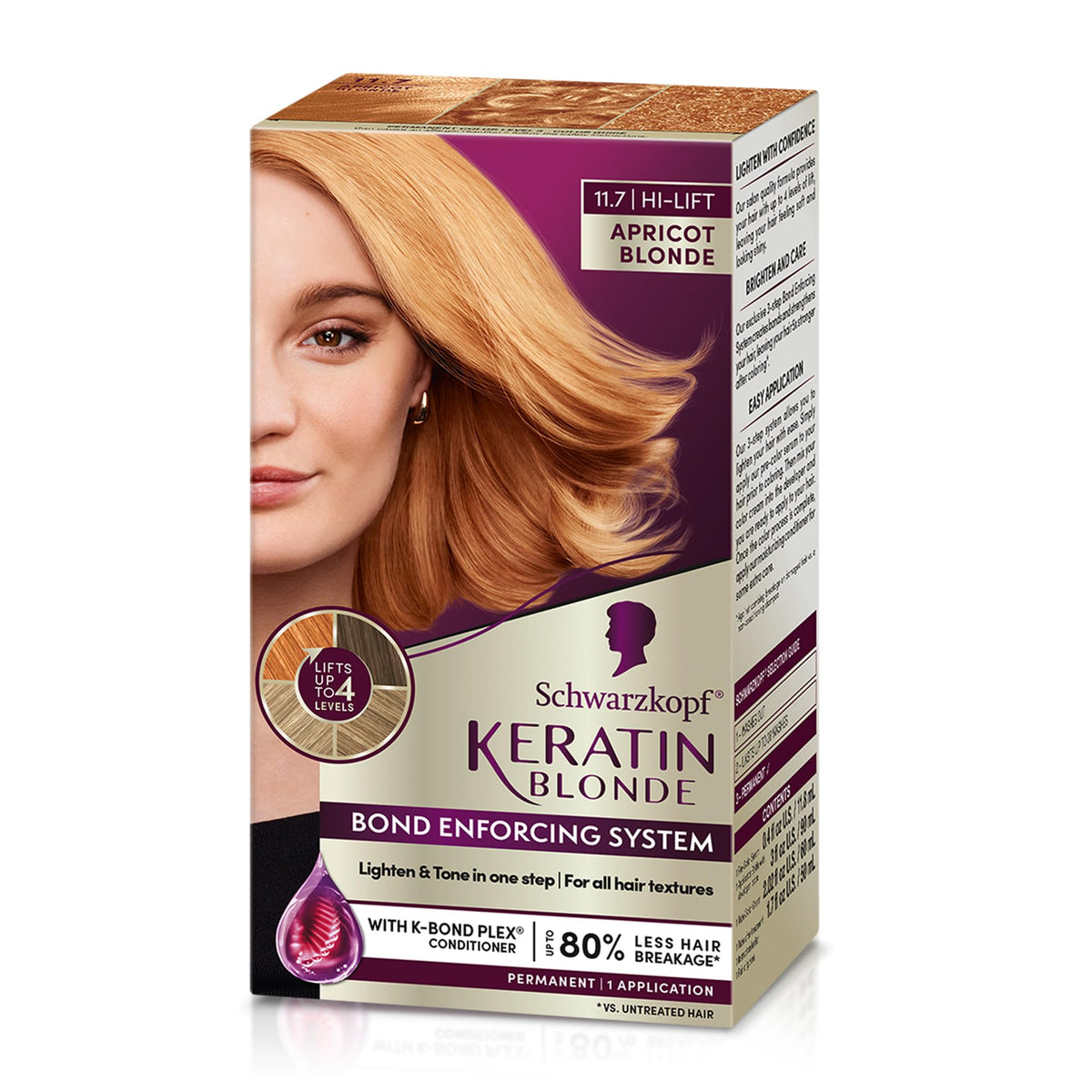 Schwarzkopf Keratin Blonde Hair Dye packaging front view