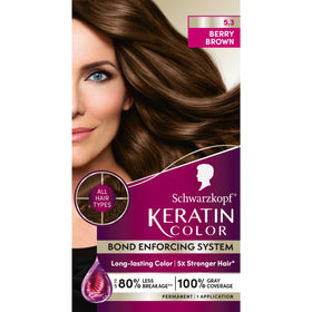 Schwarzkopf Keratin Color 5.3 Berry Brown hair dye packaging front view