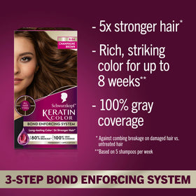 Schwarzkopf Keratin Color 6.64 Champagne Brown developer and colour cream