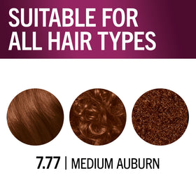 Schwarzkopf Keratin Hair Dye Cream in 7.7 Medium Auburn on display