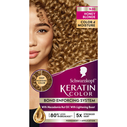 Schwarzkopf Keratin Permanent Hair Dye Cream 9.0 Honey Blonde front view