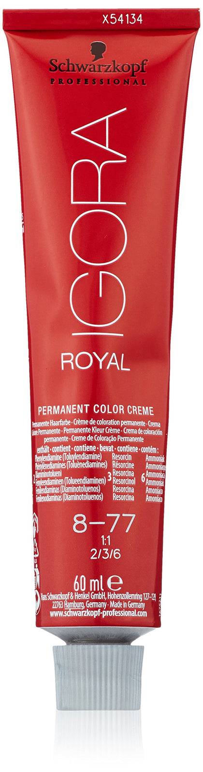 Schwarzkopf ROYAL IGORA 8-77 Hair Colour 60 ml front view