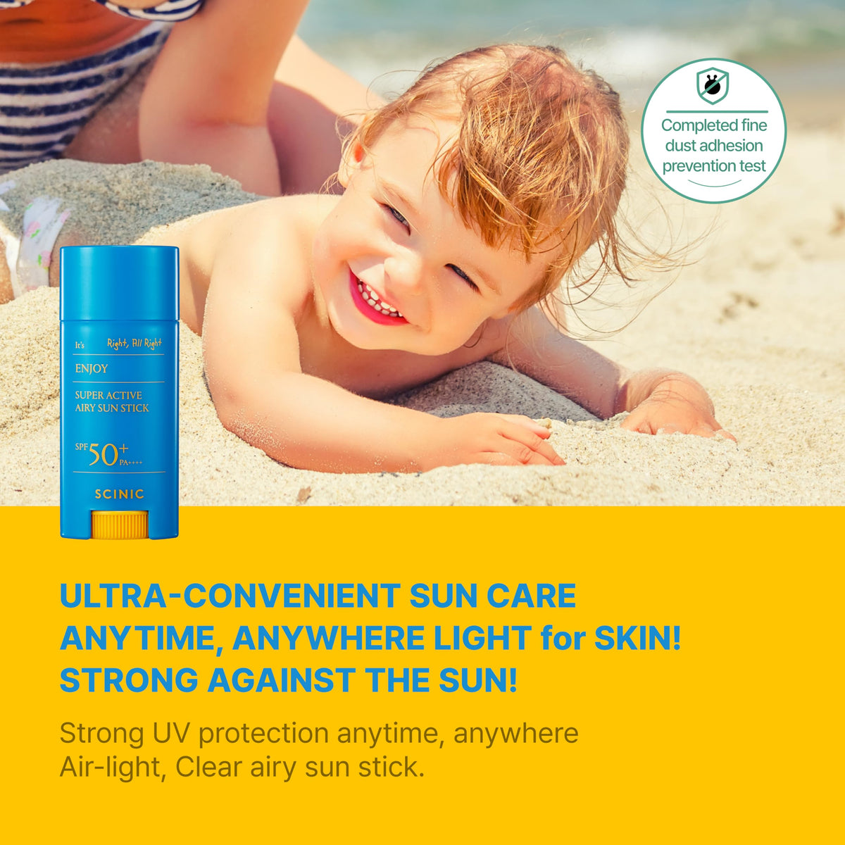 SCINIC Enjoy Super Active Airy Sun Stick SPF50+ packaging