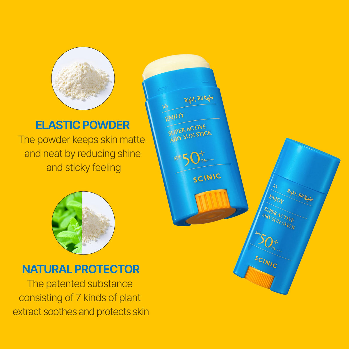 SCINIC Enjoy Super Active Airy Sun Stick SPF50+ side view