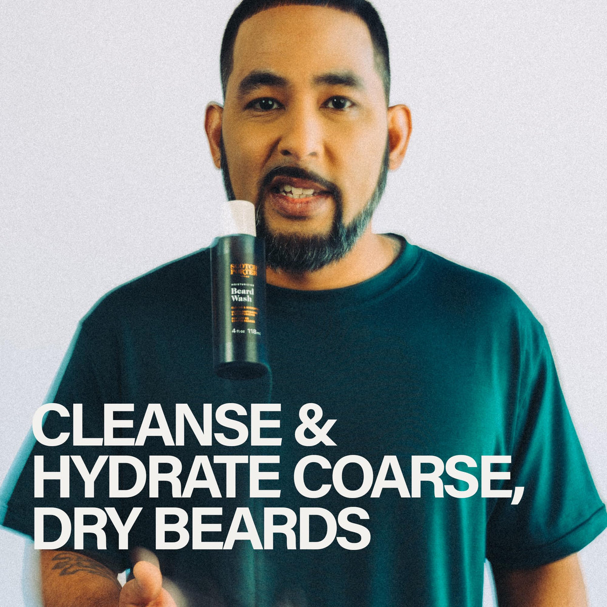 Scotch Porter Beard Wash bottle with warm spice fragrance