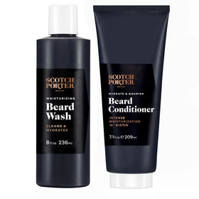 Scotch Porter Moisturizing Beard Wash & Conditioner Bundle front view