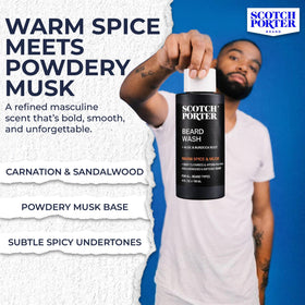 Scotch Porter Moisturizing Beard Wash Shampoo packaging close-up