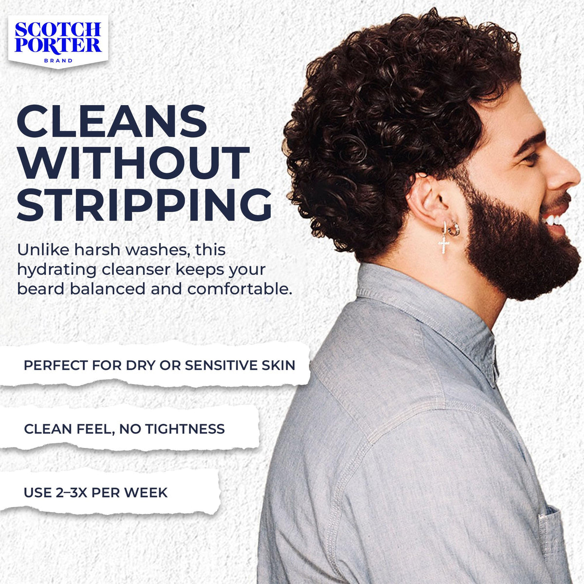 Scotch Porter Moisturizing Beard Wash Shampoo texture