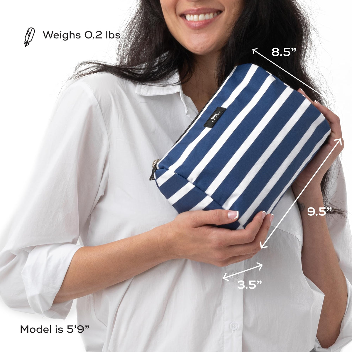 SCOUT Packin' Heat Cosmetic Bag filled with full-size beauty products