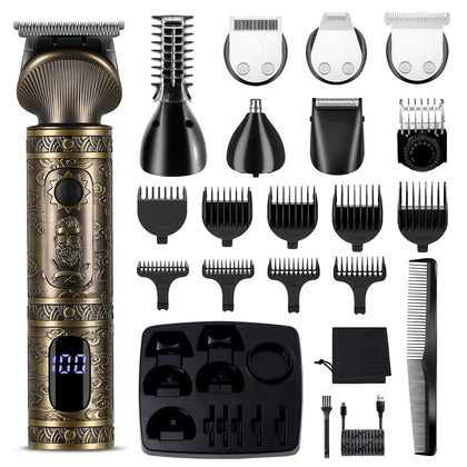 Scttomon Beard Trimmer Kit 7 in 1 with T-blade and guide combs