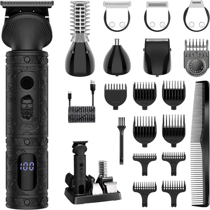 Scttomon Beard Trimmer Kit 7 in 1 with T-Blade front view