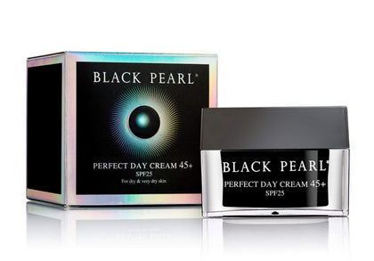 Sea of Spa Black Pearl Perfect Day Cream 45+ SPF 25 front view with packaging