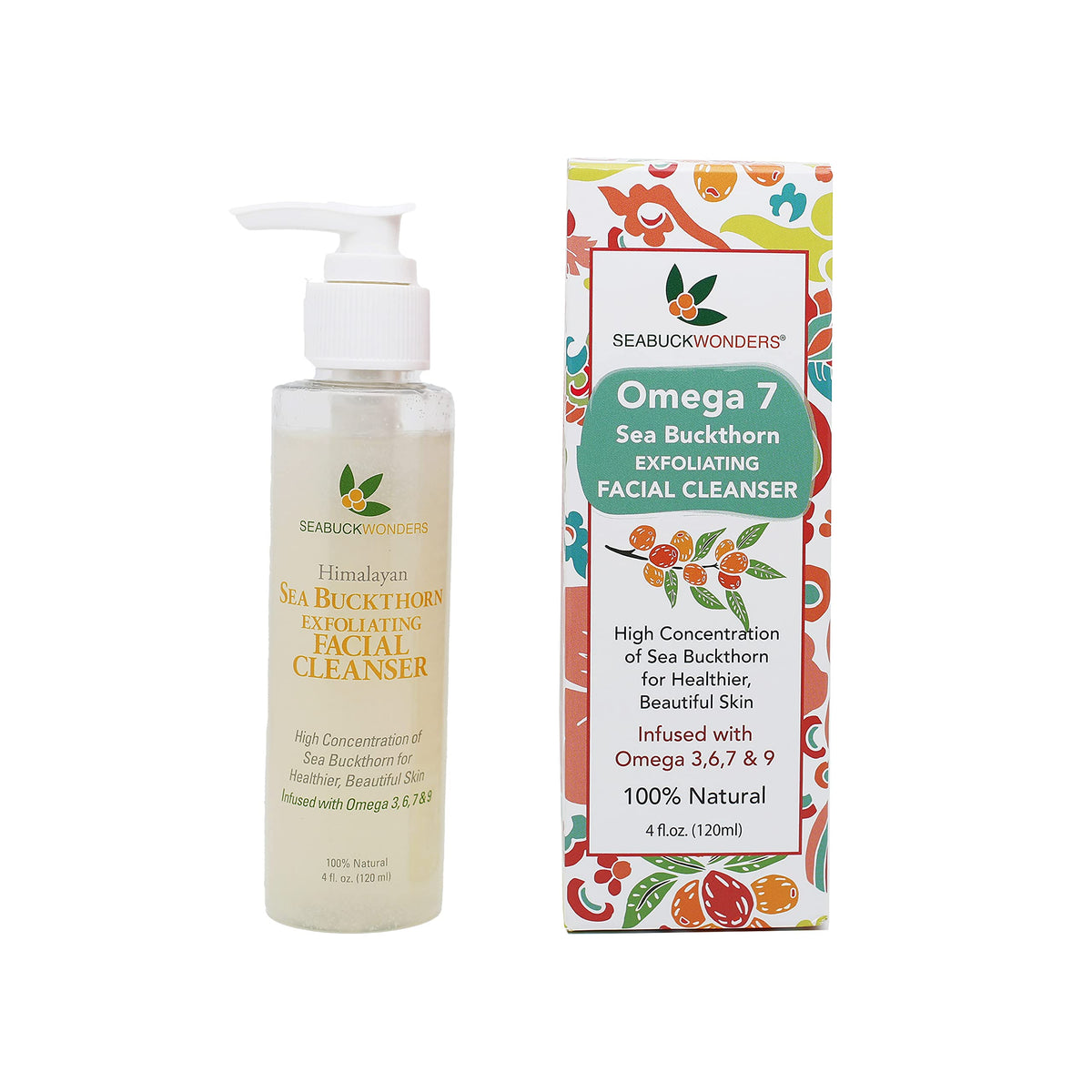 SEABUCKWONDERS Omega 7 Sea Buckthorn Exfoliating Face Wash front view