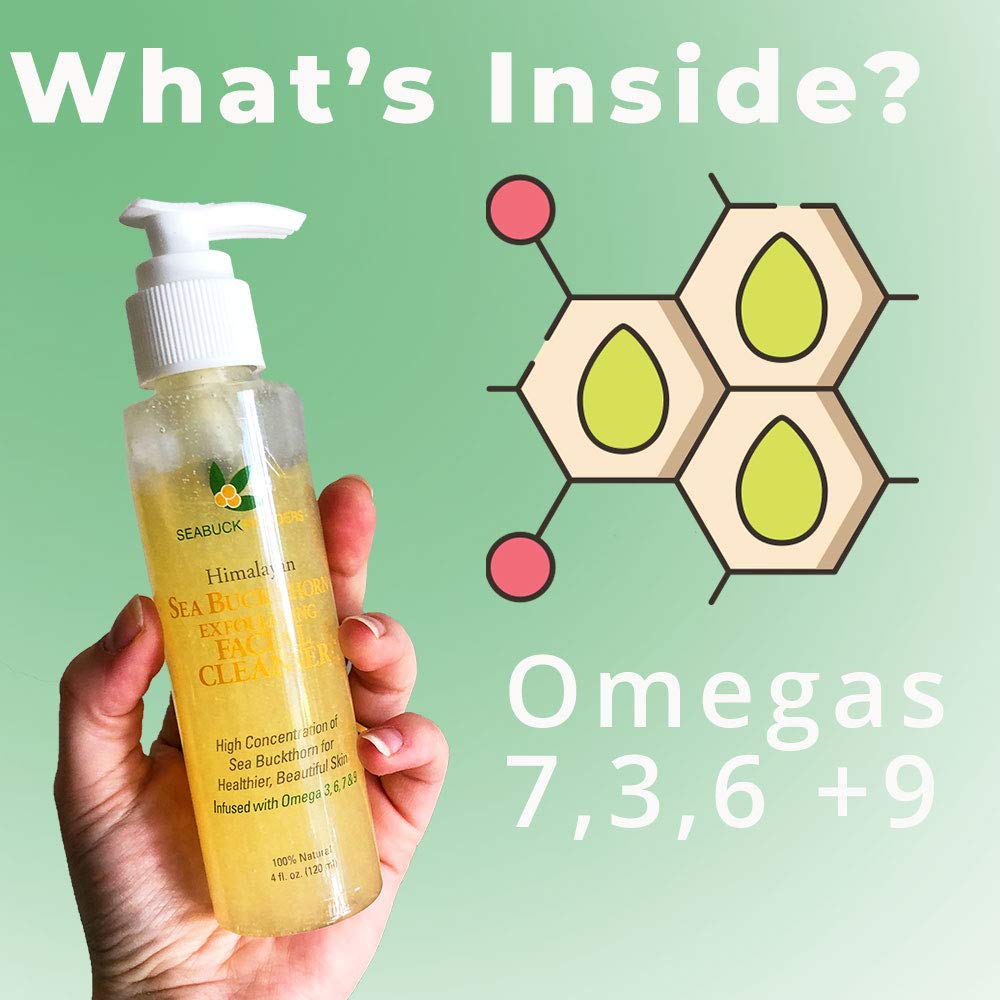 SEABUCKWONDERS Omega 7 Sea Buckthorn Exfoliating Face Wash packaging