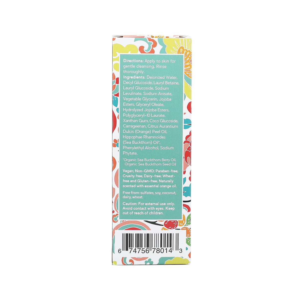SEABUCKWONDERS Omega 7 Sea Buckthorn Exfoliating Face Wash side view