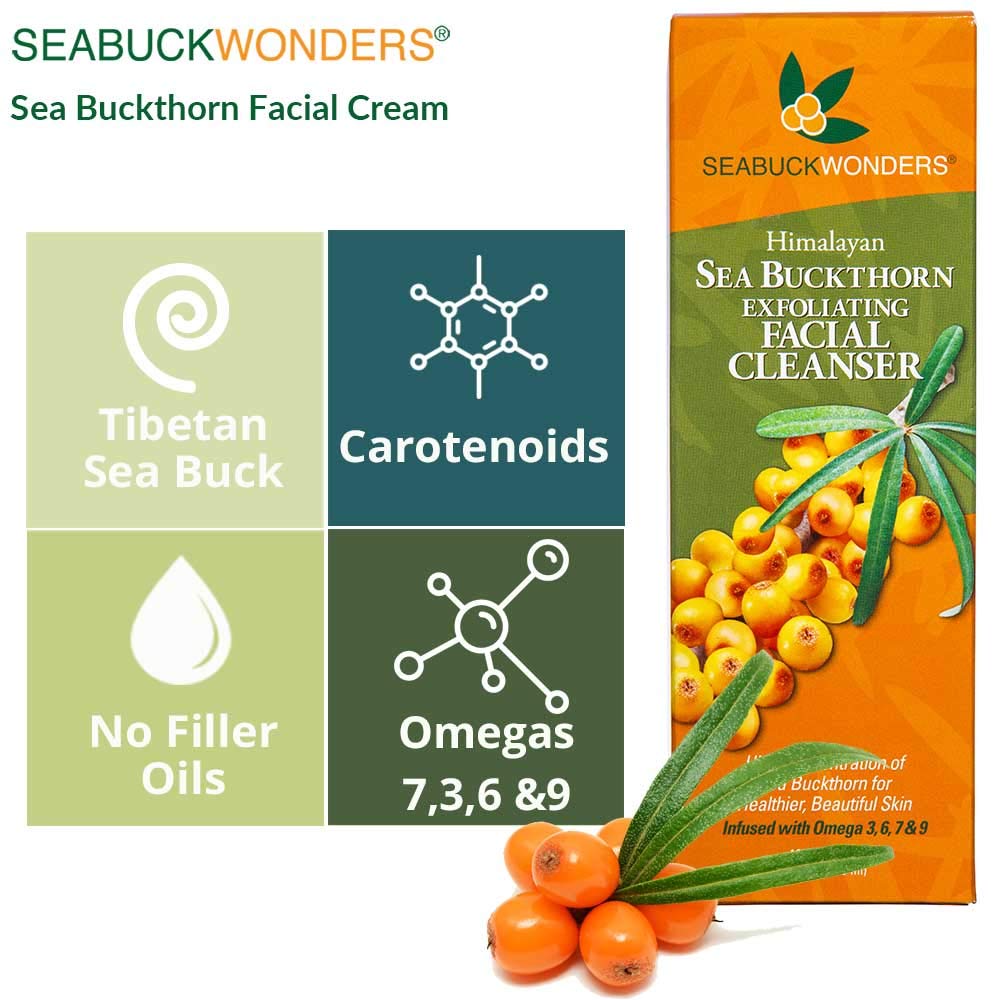 SEABUCKWONDERS Omega 7 Sea Buckthorn Exfoliating Face Wash with natural ingredients
