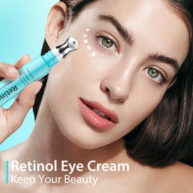 Seacall Retinol Eye Cream 15ml with a refreshing background