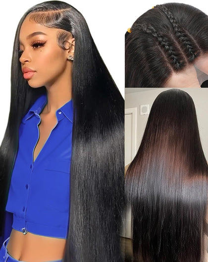 Sealusa 30 Inch Lace Front Wig front view with natural black colour