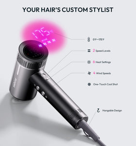 seboar High-Speed Ionic Hair Dryer on a bathroom counter