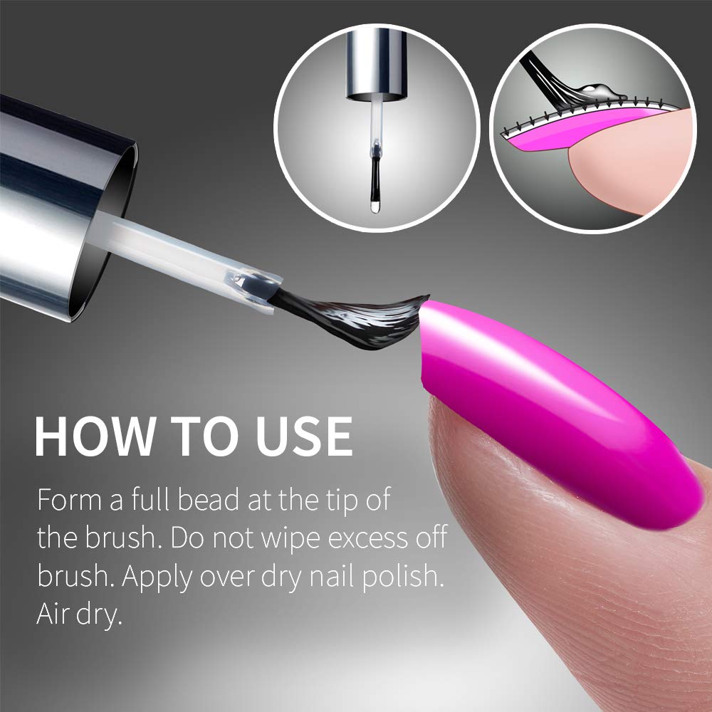 Seche Vive Gel Effect Top Coat showing glossy finish