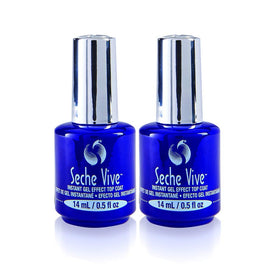 Seche Vive Instant Gel Effect Top Coat Nail Polish 2 Pack front view