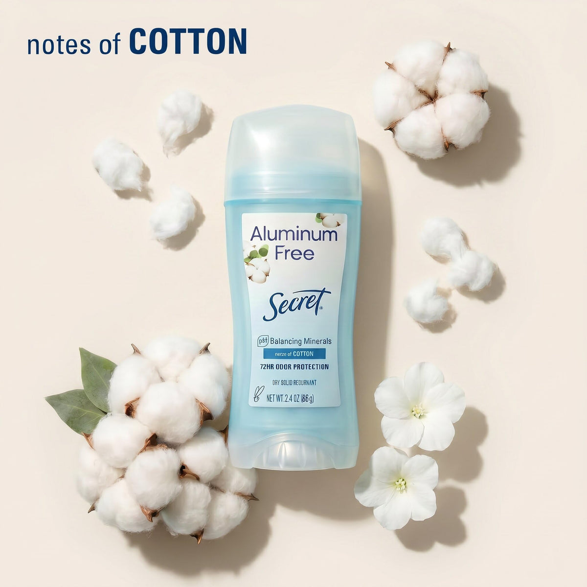 Secret Aluminum Free Deodorant for Women back view
