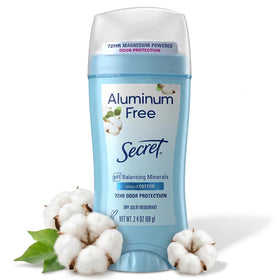 Secret Aluminum Free Deodorant for Women front view, Cotton scent