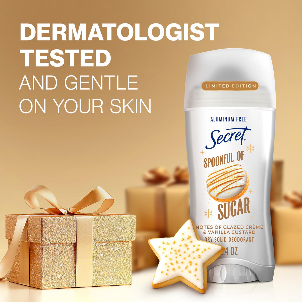 Secret Aluminum Free Deodorant showing application on skin
