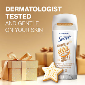 Secret Aluminum Free Deodorant showing application on skin