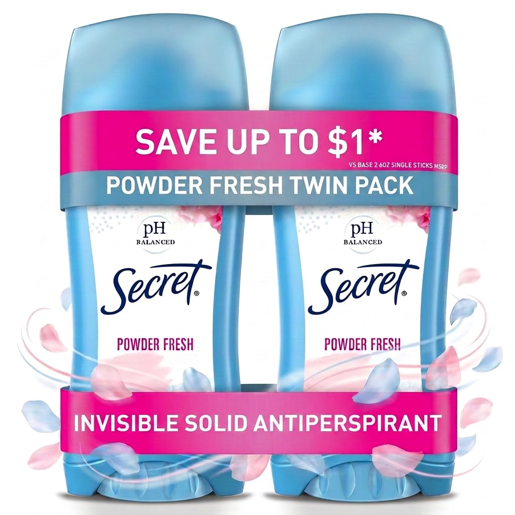 Secret Anti-Perspirant Deodorant Twin Pack front view