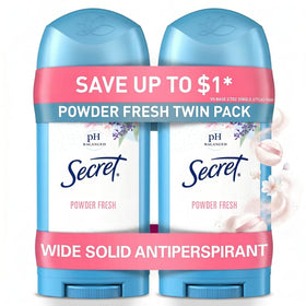 Secret Antiperspirant Deodorant 2-Pack front view with Powder Fresh scent