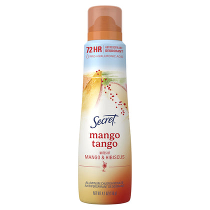 Secret Antiperspirant Deodorant 72-HR Freshness Mango Tango front view