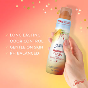 Secret Antiperspirant Deodorant 72-HR Freshness Mango Tango packaging