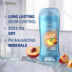Secret Antiperspirant Deodorant 72HR Sweet Nectarine scent packaging