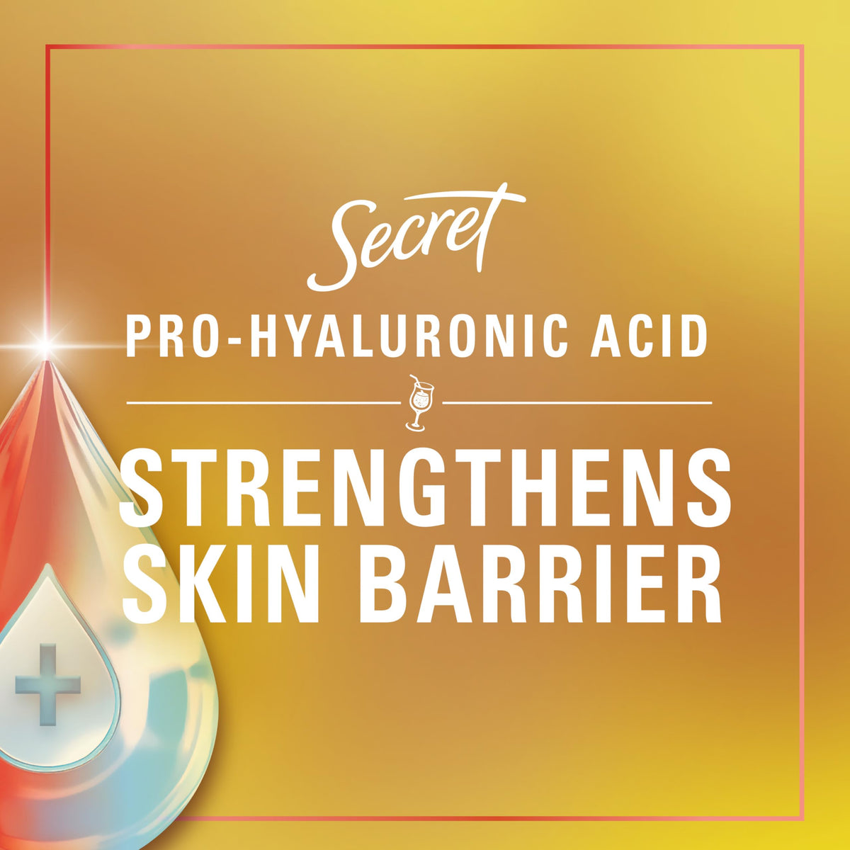 Secret Antiperspirant Deodorant application on skin