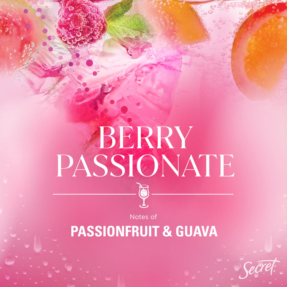 Secret Antiperspirant Deodorant Berry Passionate close-up of stick